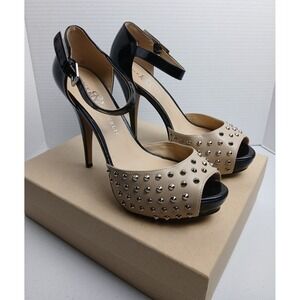 Rock & Republic Kurttan Platform Stilettos Studded Edgy Ankle Strap Sz 9.5 #1526